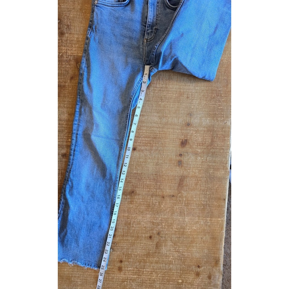 Zara straight leg frayed jeans women's size 2 - Picture 7 of 10